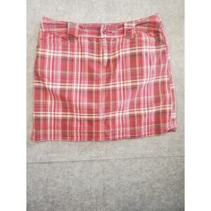 Women's St. John's Bay Size 12 Red Plaid Skort